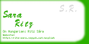 sara ritz business card